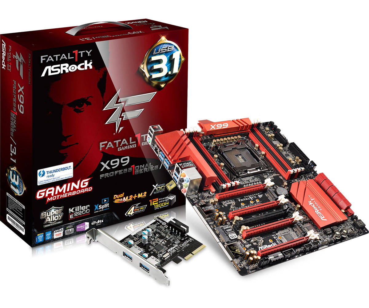 Asrock Fatal1ty X99 Professional/3.1 - Motherboard Specifications